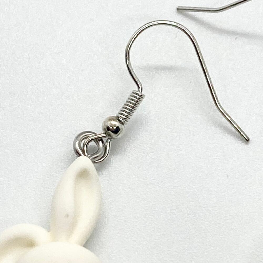 Bunny Rabbit Carrot Dangle Earring Pair - Picture 4 of 10